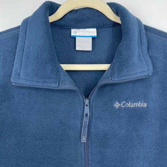 Columbia Fleece Vest Blue Men's Large Excellent Condition - Picture 7 of 9